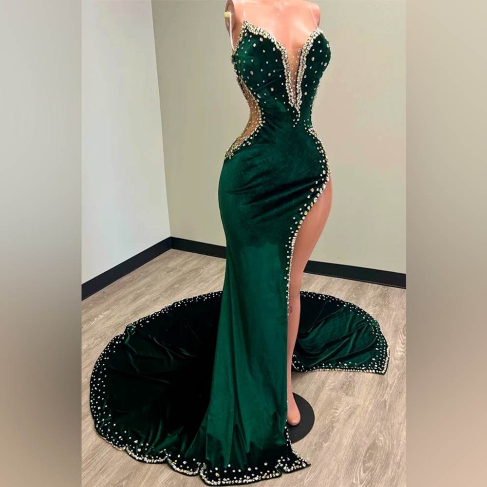 Dark Green Mermaid Prom Dress